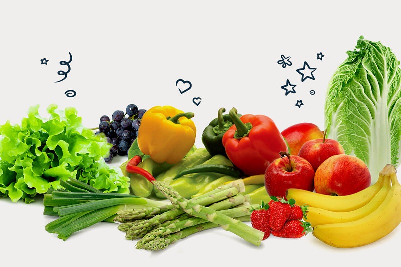 Ăn nhiều các loại rau xanh và các loại trái cây với lượng hợp lý giúp nâng cao sức khỏe